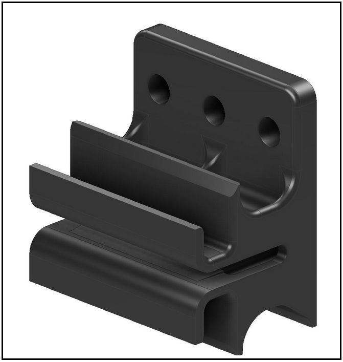 3-Nova Nylon Siding Clip Angled View